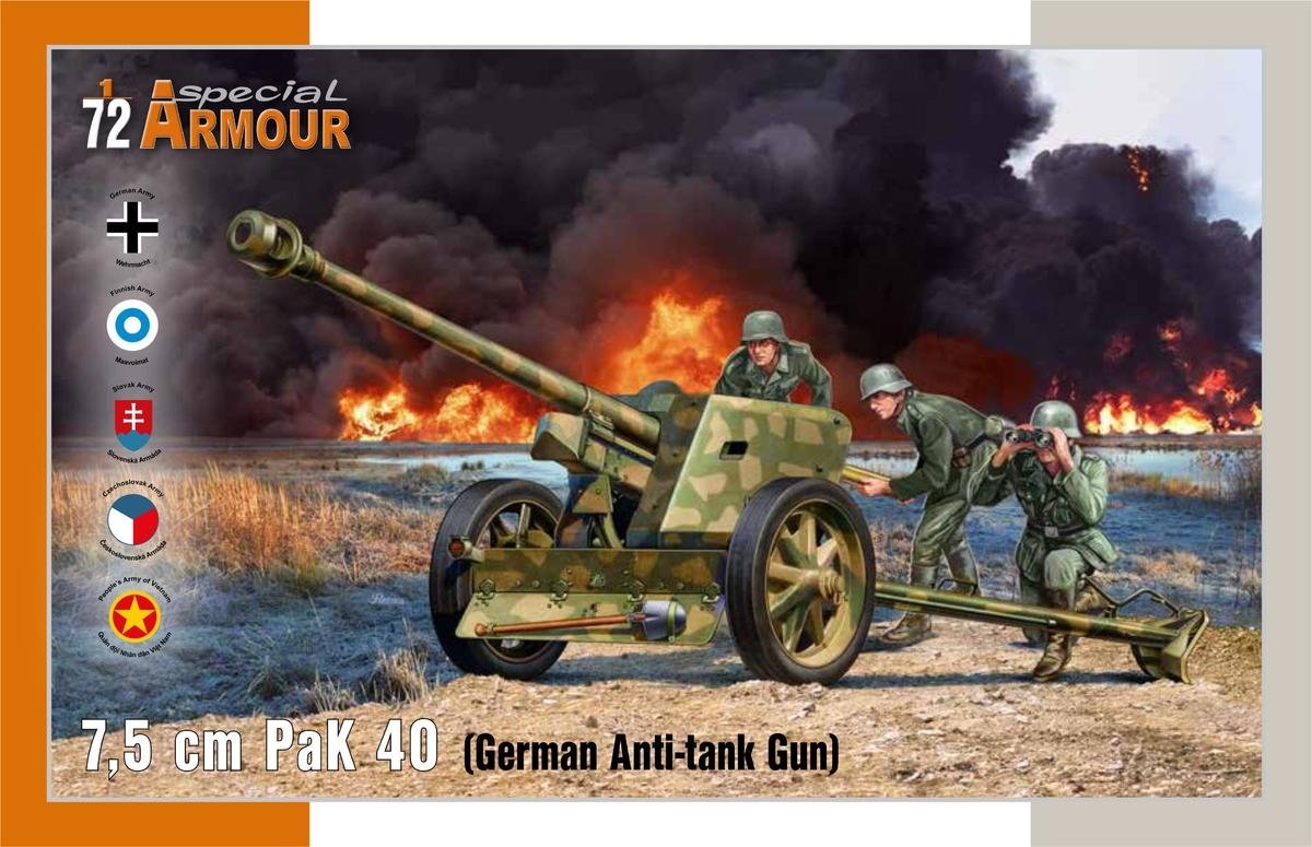 Special Armor 72025 7.5 cm PaK 40 &amp;#39;German Anti-tank Gun&amp;#39; 1/72