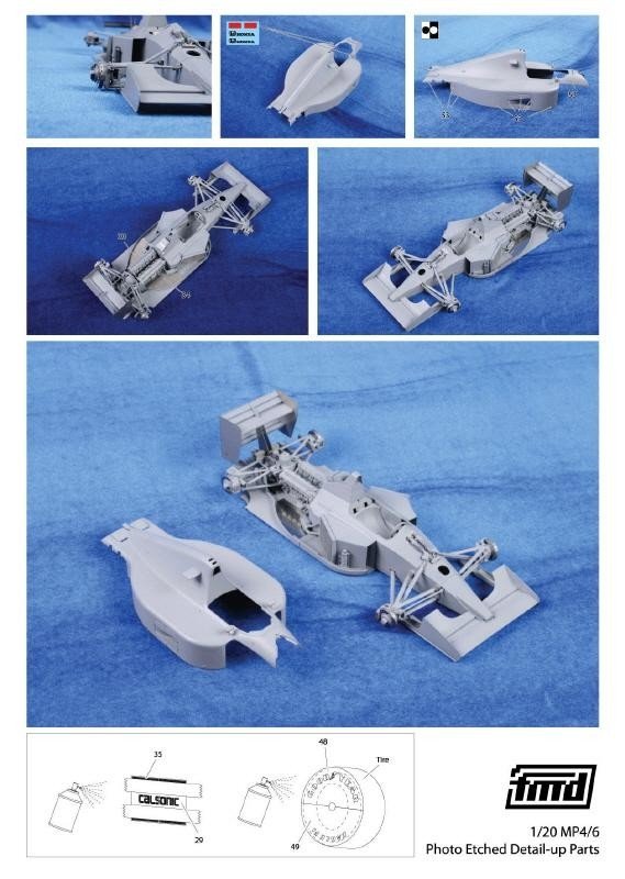 KA Models FE-20009 MCLAREN MP4/6 DETAIL-UP SET Fujimi 1/20 – Bild 3
