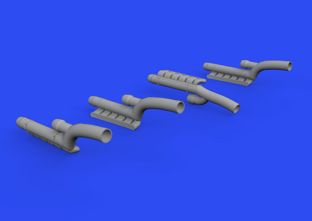 Eduard 648606 Bf 110G-4 exhaust stacks for Eduard 1/48 – Bild 2