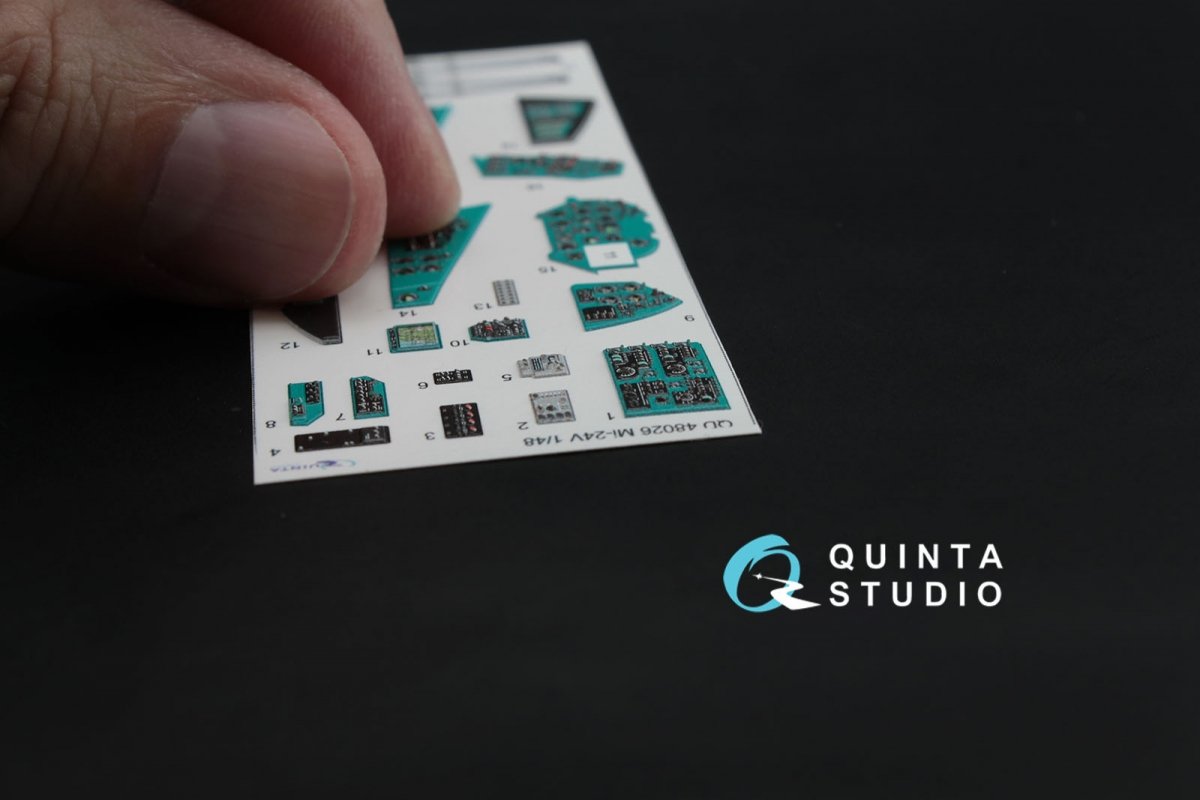 Intérieur imprimé en 3D et coloré sur papier décalcomanie Quinta Studio QD48026 Mi-24V (pour kit Zvezda) 1/48 – image 4