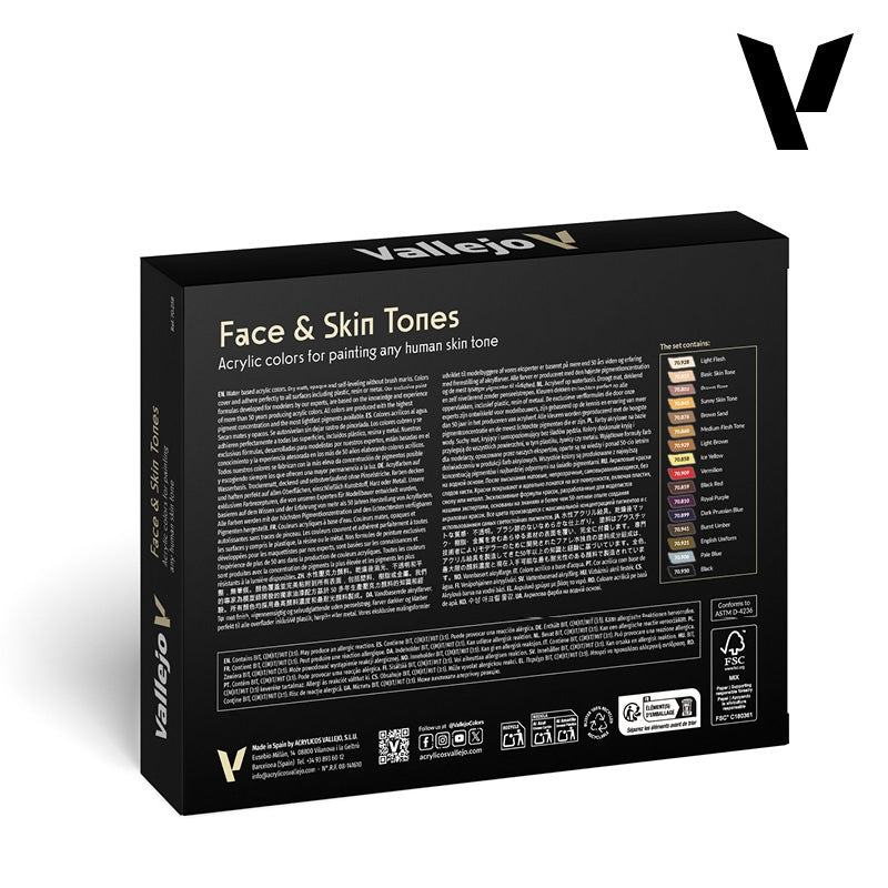 Vallejo 70258 Face &amp;amp; Skin Tones 16x18ml – obrázek 4