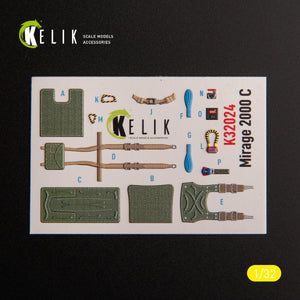 KELIK K32024 Mirage 2000C - interior 3D decals for Kitty Hawk/Zimi models kit 1/32 – image 3