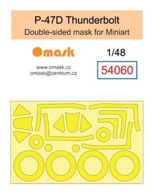 Omask 54060 P-47D Thunderbolt double-sided mask (for Miniart) 1/48