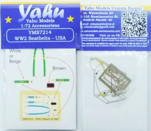 Yahu YMS7214 WW2 seatbelts USAAF &amp;amp; US NAVY (1/72)