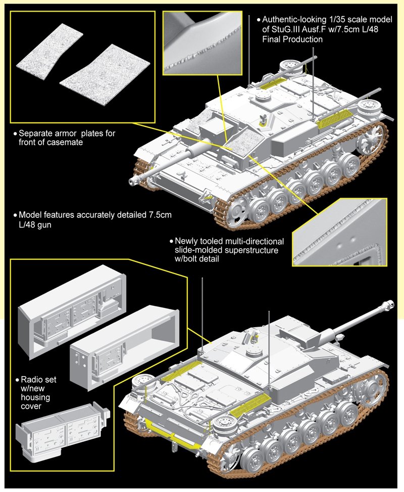 Dragon 6756 StuG.III Ausf.F w/7.5cm L/48 Last Production – obrázek 2