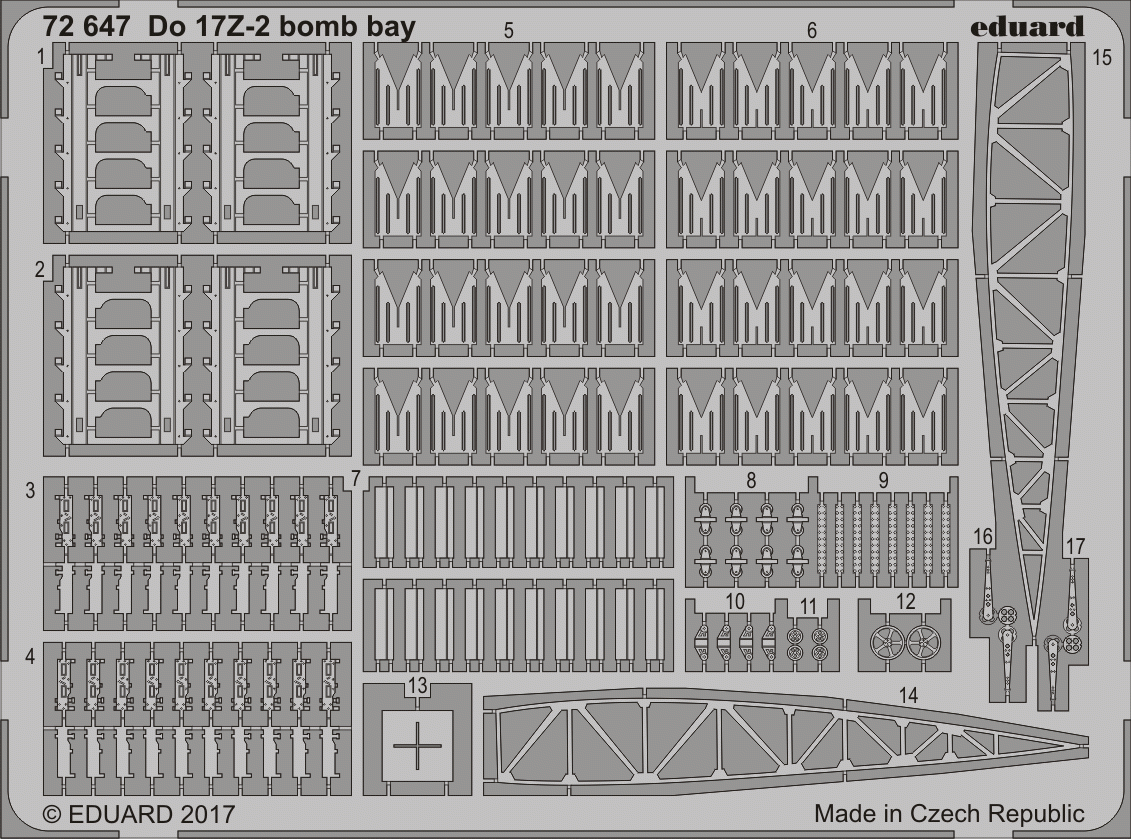 Eduard 72647 For 17Z-2 bomb bay ICM 1/72