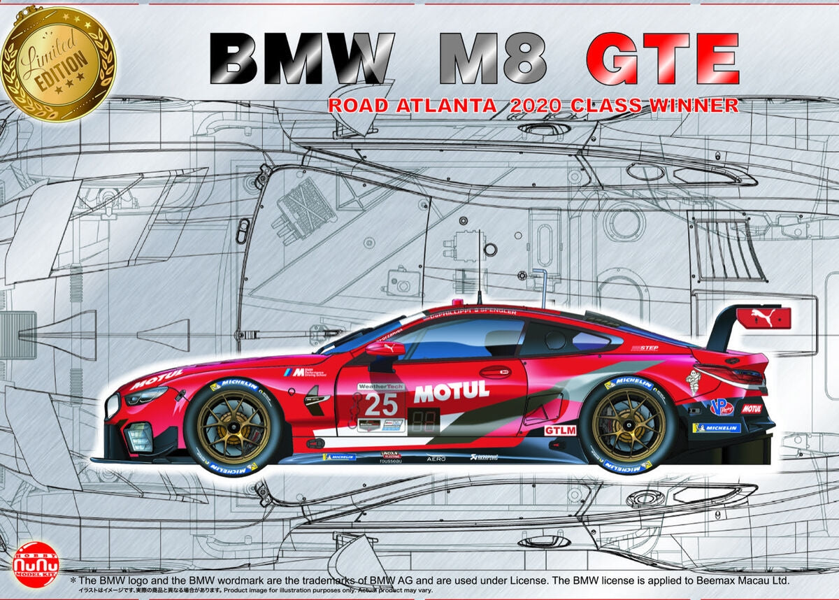 Nunu PN24043 BMW M8 GTE 2020 Road Atlanta 6 Hours Winner 1/24