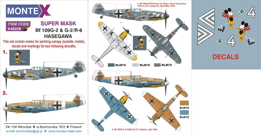Montex K48208 Bf 109G-2 &amp;amp; G-2/R-6 1/48