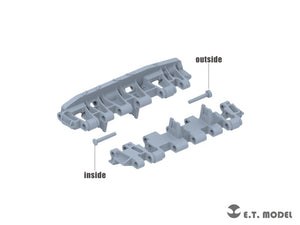 ET Model P35-069 WWII German KingTiger Single Workable Track (18 Teeth Late Type) ( 3D Printed ) 1/35 – immagine 2