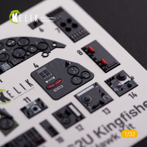 KELIK K32018 OS2U Kingfisher - Interior 3D Decal for Kitty Hawk/Zimi models kit 1/32 – Bild 7