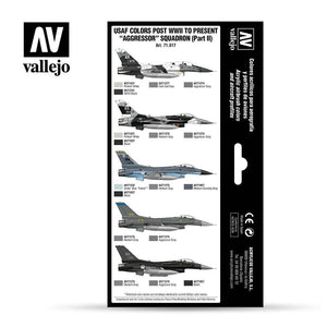 Vallejo 71617 USAF colors post WWII to present Aggressor Squadron Part II 8x17ml – image 3