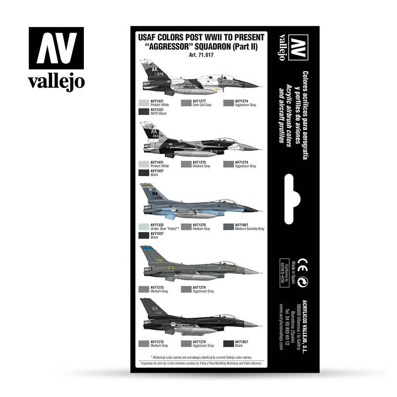 Vallejo 71617 USAF colors post WWII to present Aggressor Squadron Part II 8x17ml – image 3