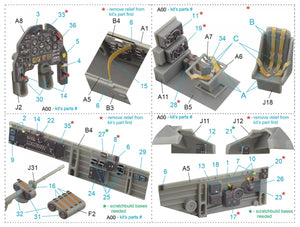 Quinta Studio QD48098 Ju 87B-2/R-2 3D-Printed &amp;amp; colored Interior on decal paper (Hasegawa) 1/48 – immagine 11