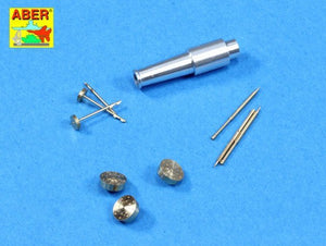Aber 35l-175 Set of barrels for Soviet tank T-28 Early: 1 x KT-28 (76.2 mm), 3 x Machine Gun DT (7.62 mm) 1/35