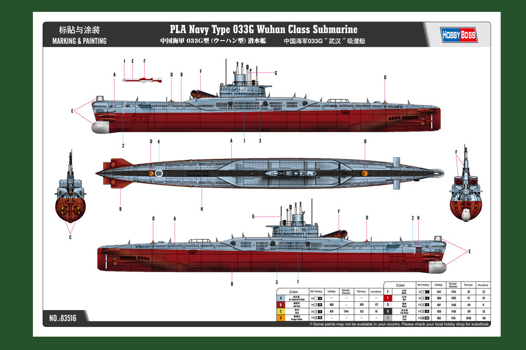 Hobby Boss 83516 PLA Navy Type 033G Wuhan Class 1/350 – Bild 4