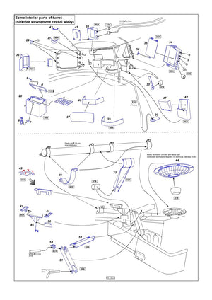 Aber 35A038 Common parts for Pz.III G,H,J,L,M,N and Pz.IV E,F,G turrets (1/35) – obrázek 5