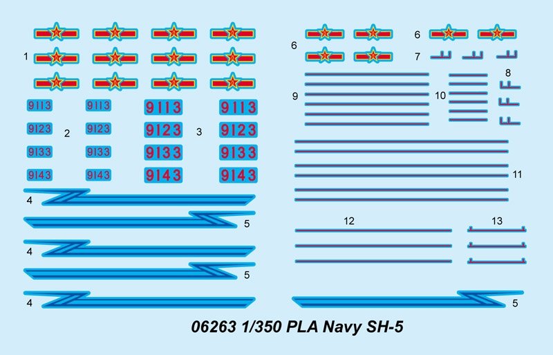 Trumpeter 06263 PLA Navy SH-5 1/350 – obrázek 4