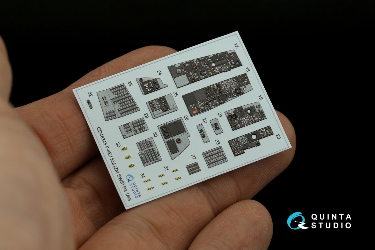 Quinta Studio QD48245 F-4EJ Kai 3D-Printed &amp;amp; colored Interior on decal paper (ZM SWS) 1/48 – Bild 10