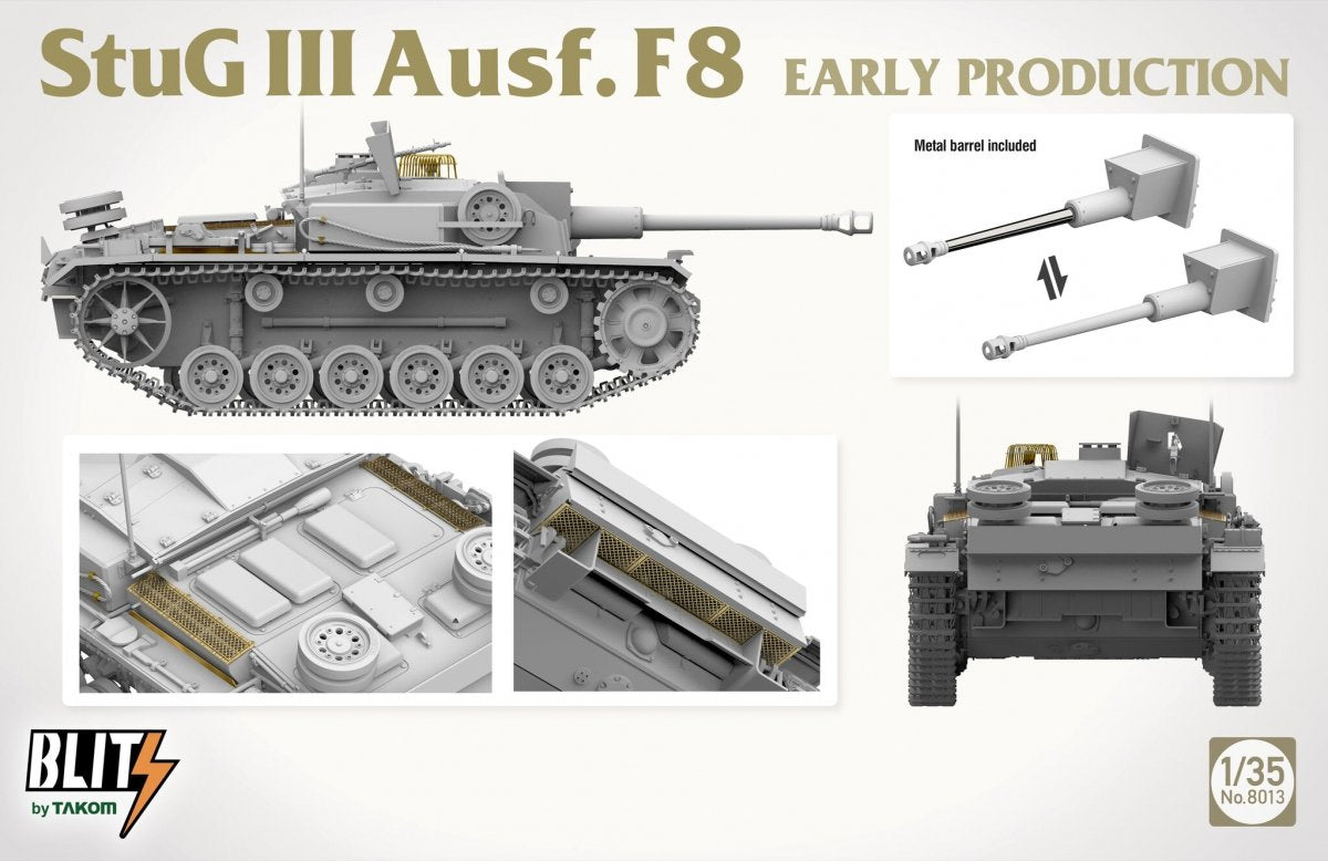 Takom 8013 Stug III Ausf.F8 Early Production 1/35 – Bild 3