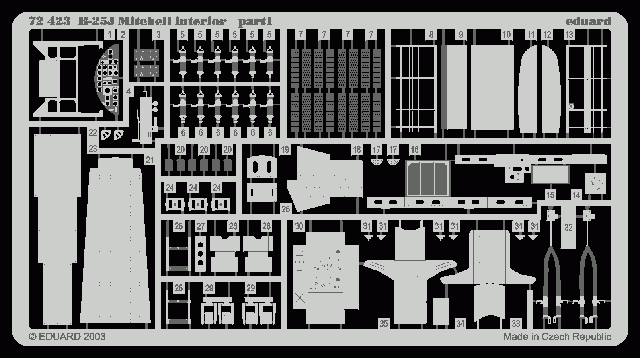Eduard BIG7201 B-25J 1/72 HASEGAWA – imagen 5