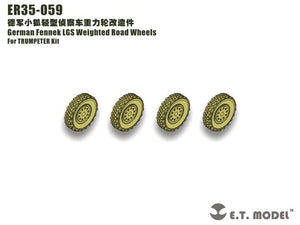 ET Model ER35-059 German Fennek LGS Weighted Road Wheels For TRUMPETER 1/35
