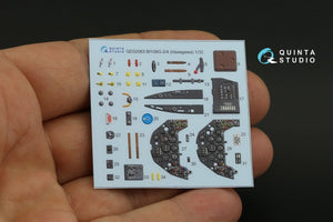 Quinta Studio QD32083 Bf 109G-2/G-4 3D-Printed &amp;amp; colored Interior on decal paper (Hasegawa) 1/32 – image 3