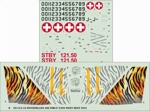 ModelMaker Decals D48204 F/A-18C Switzerland Air Force, NATO Tiger Meet 2023 1/48 – Bild 2