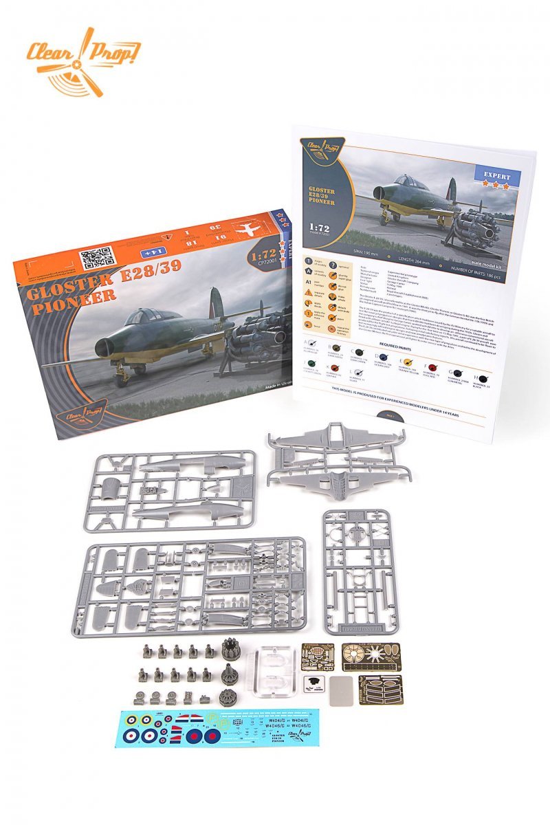 Clear Prop! CP72001 GLOSTER E28/39 PIONEER EXPERT KIT 1/72 – Bild 3