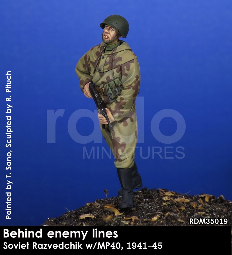 RADO Miniatures RDM35019 Soviet Razvedchik w/MP40, (1941-45) 1/35 – obrázek 2