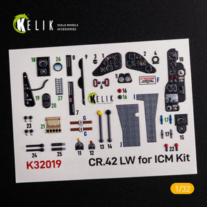 KELIK K32019 CR.42 LW - Interior 3D Decal for ICM kit 1/32 – Bild 2