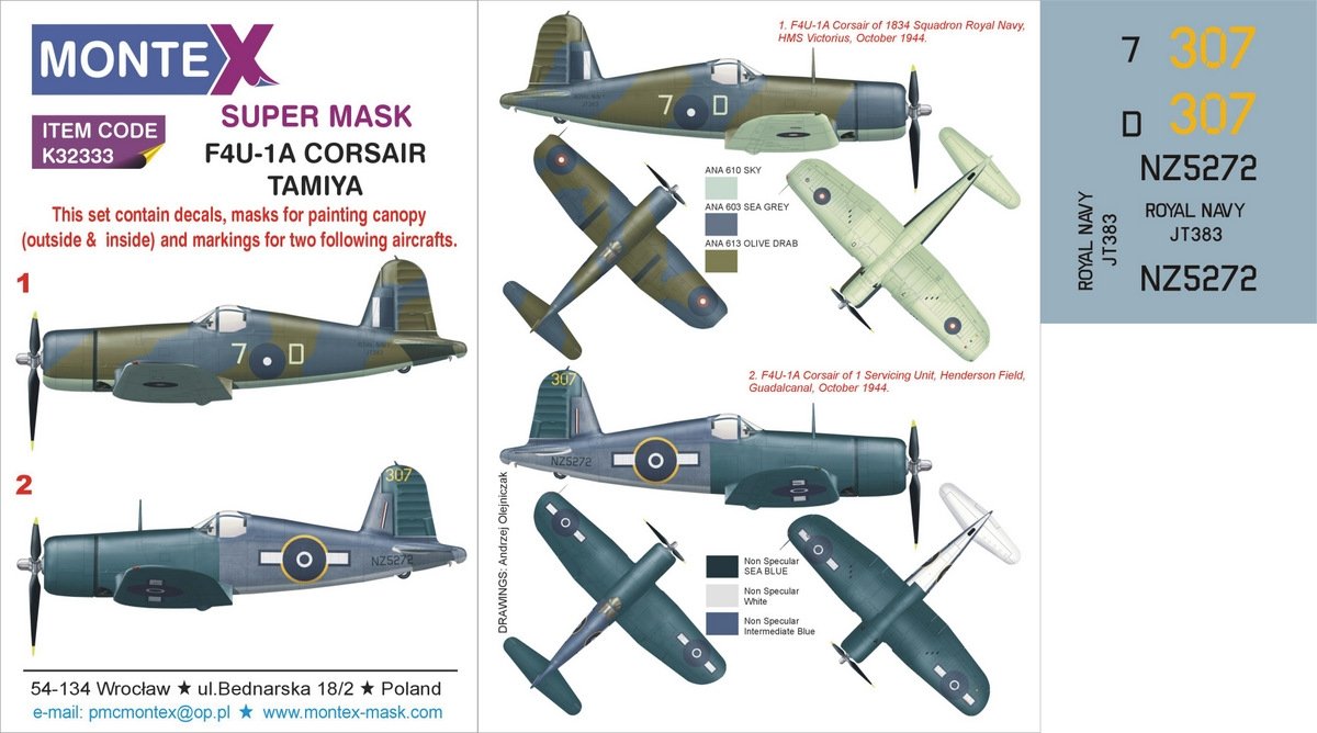 Montex K32333 F4U-1A CORSAIR 1/32