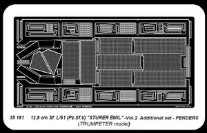 Aber 35181 German tank destroyer 12.8 cm Sf. L/61 (Pz.Sf.V) Sturer Emil- vol. 2 - additional set - fenders (1/35) – immagine 4