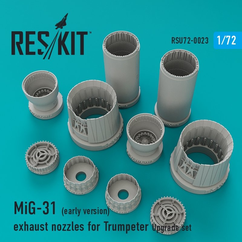 RESKIT RSU72-0023 Tuyères d&amp;#39;échappement MiG-31 (version initiale) pour maquette Trumpeter au 1/72