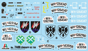 Italeri 7406 ZUNDAPP KS 750 with Sidecar 1/9 – image 7