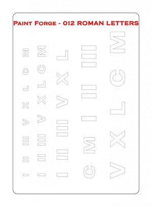 Paint Forge PFST012M STENCIL - ROMAN LETTERS – immagine 2