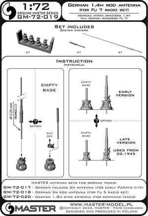 Master GM-72-019 German WWII 1.4m rod antenna (for Fu 7 radio set) (1pc) 1/72 – image 7