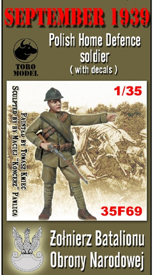 Toro 35F69 Wrzesień 1939 - Żołnierz Batalionu Obrony Narodowej Figurka wraz z kalkomanią 1/35