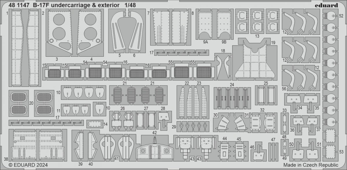 Eduard 481147 B-17F undercarriage exterior EDUARD 1/48