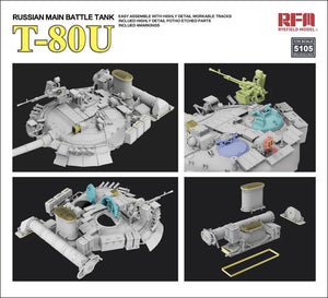 Rye Field Model 5105 Russian Main Battle Tank T-80U 1/35 – obrázek 6