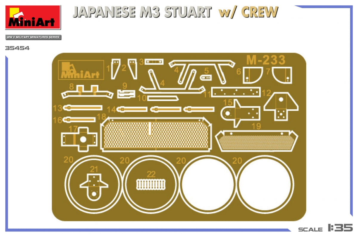 Miniart 35454 JAPANESE M3 STUART w/CREW 1/35 – image 3