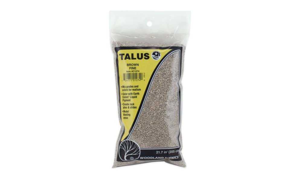 Woodland Scenics WC1274 Fine Brown Talus - fine brown rock aggregate – image 2
