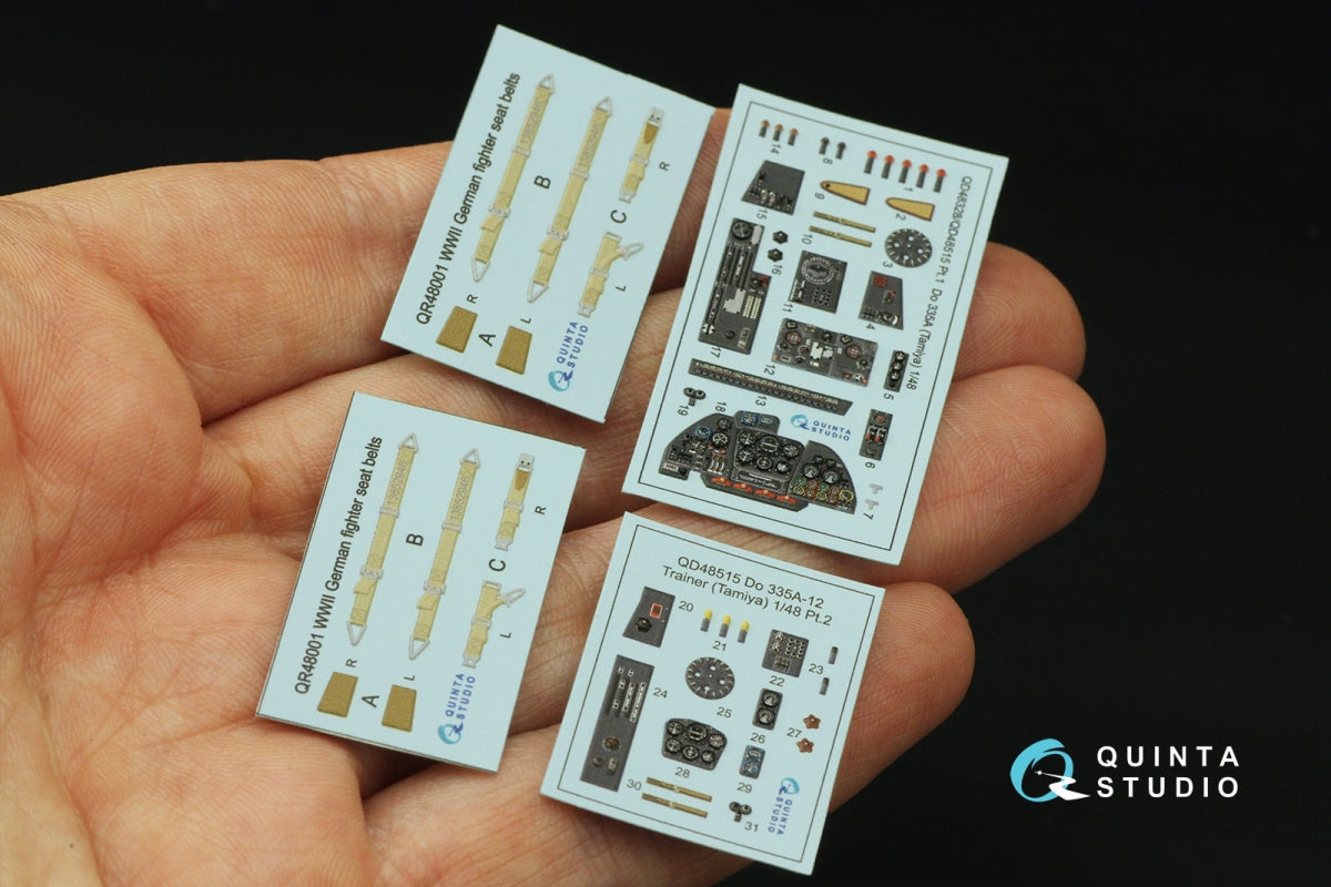 Quinta Studio QD48515 Do 335A-12 Trainer 3D-Printed &amp;amp; colored Interior on decal paper (Tamiya) 1/48 – Bild 3