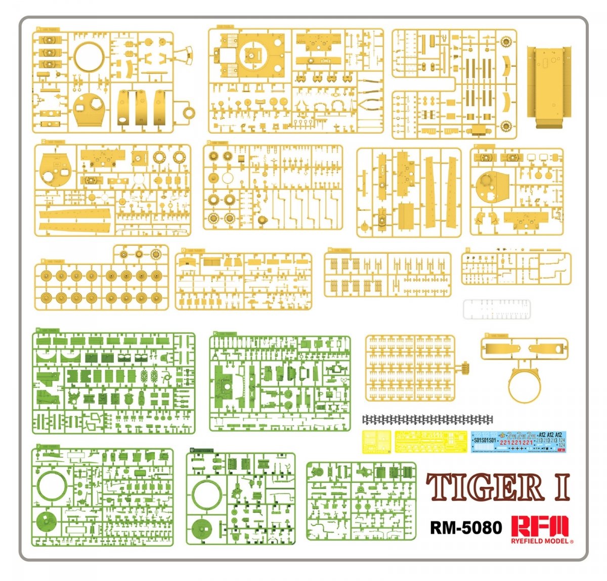 Rye Field Model 5080 Tiger I Late Production Zimmerit &amp;amp; Full Interior 1/35 – image 7