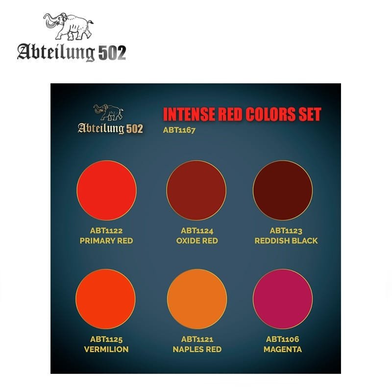502 Abteilung ABT1167 – INTENSE RED COLORS SET (6pcs) – immagine 2