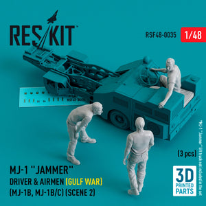 RESKIT RSF48-0035 MJ-1 Jammer Driver airmens (Gulf War) (MJ-1B, MJ-1B/C) (scene 2) (3 pcs) (3D Printed) 1/48 – obrázek 2