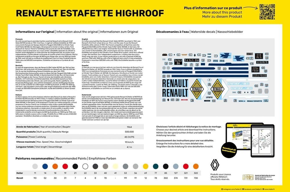 Heller 80740 Renault Estafette Highroof 1/24 – immagine 3