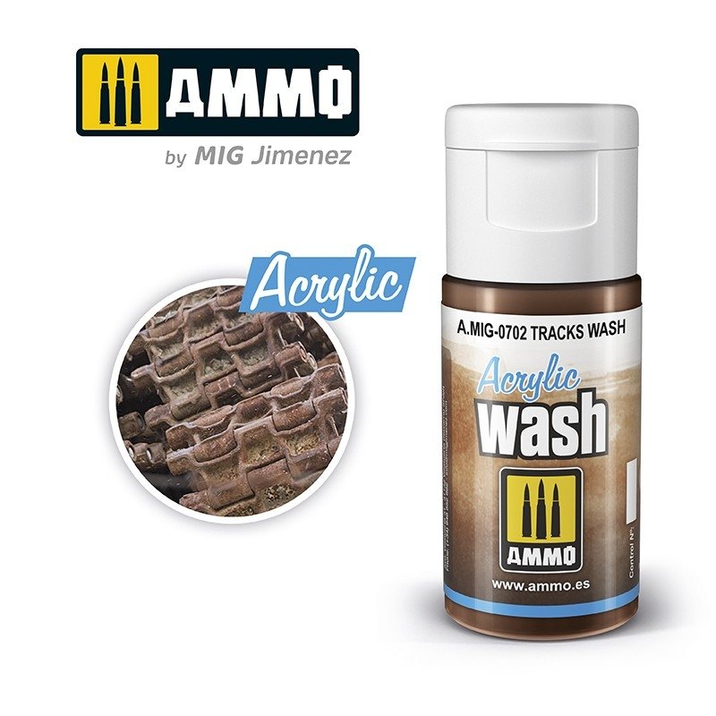AMMO de Mig Jimenez 0702 Nettoyant acrylique Tracks Wash 15 ml