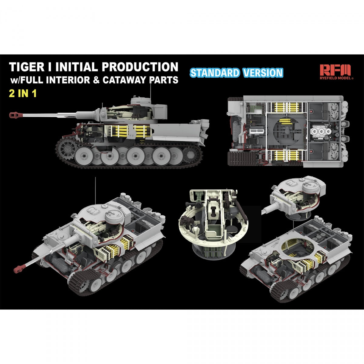 Rye Field Model 5130 Tiger I Initial Production Early 1943 w/ Full Interior Standard Version 1/35 – image 2