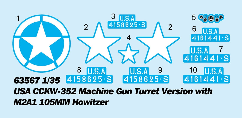 I Love Kit 63567 CCKW-352 with M2A1 105MM Howitzer - Machine Gun Turret Version 1/35 – image 4
