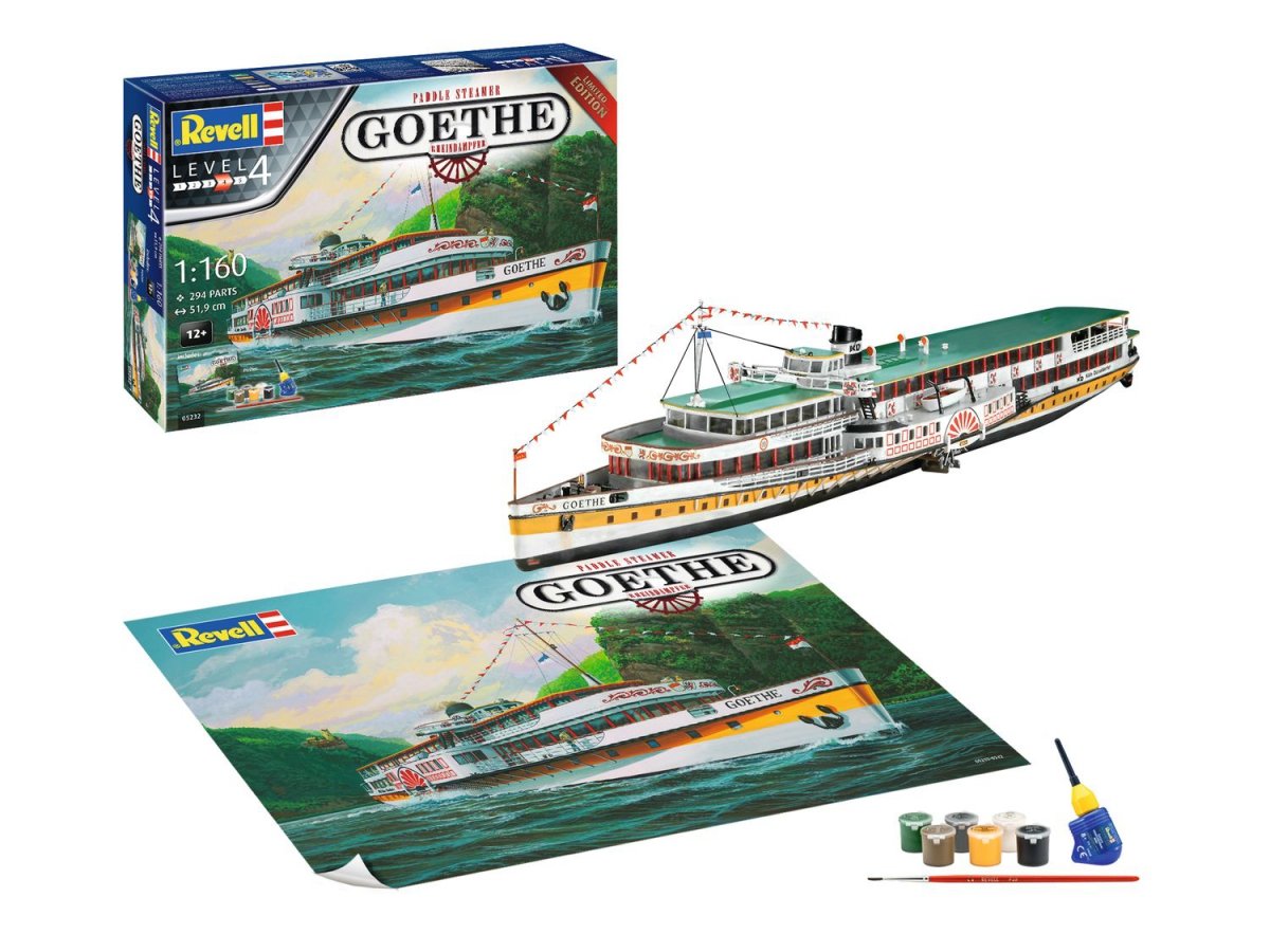 Revell 05232 Rheindampfer Goethe Set with Model Accessories (1/160) – obrázek 2